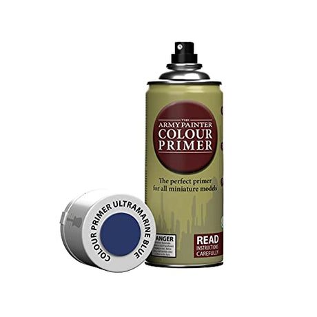 The Army Painter Color Primer Spray Paint, Ultramarine Blue, 400ml, 13.5oz - Acrylic Spray Undercoat for Miniature Painting - Spray Primer for The Army Painter