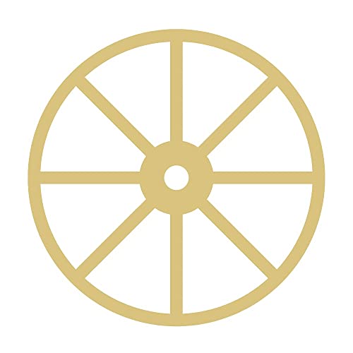 Wagon Wheel Cutout Unfinished Wood Western Covered Wagon Country Farm Door Hanger MDF Shape Canvas Style 1 Diverse Woodworking