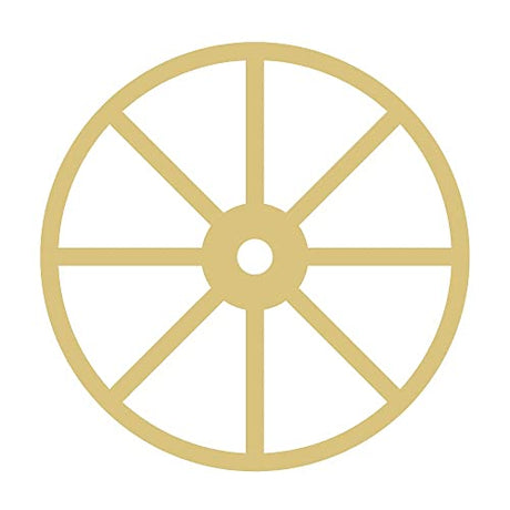Wagon Wheel Cutout Unfinished Wood Western Covered Wagon Country Farm Door Hanger MDF Shape Canvas Style 1 Diverse Woodworking