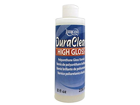 Decoart Americana DuraClear Varnish 8oz High Gloss, 8 Fl Oz (Pack of 1), Blue DecoArt