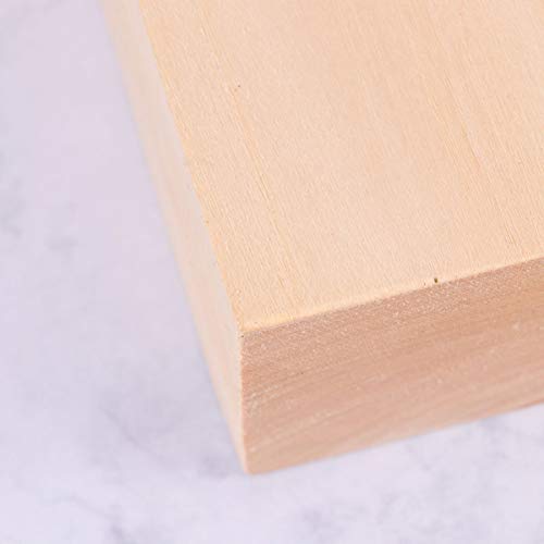 Artibetter Wood Carving Block Rectangular Wood Block Unfinished Wood Piece for DIY Crafts ARTIBETTER