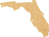 Florida Laser Cut Out Wood Shape Craft Supply Thickness: 1/8 Inch Size:3 steel-charms