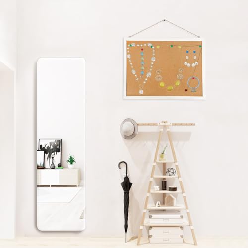 Cork Board Bulletin Board, 15.7"X 12" Cork Board, Rectangle White Oak Wood Finish Frame, Wall Mounted Cork Board for Office Home and School(Pins, Eye BGJRBY