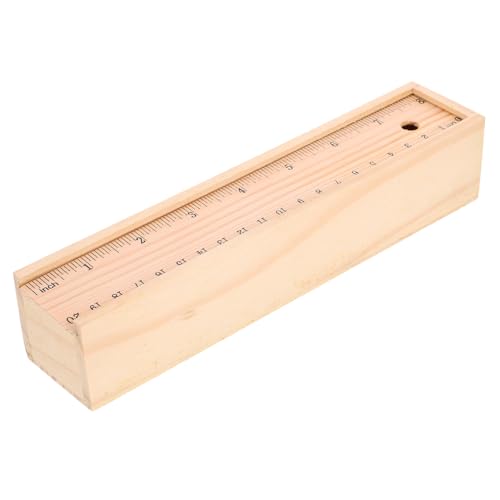 TEHAUX Box Wooden Pencil Case Desk Organizers Jewelery Storage Case Unpainted Pen Case Unfinished Wood Case Pencil Container Wood Pencil Case Pencil TEHAUX