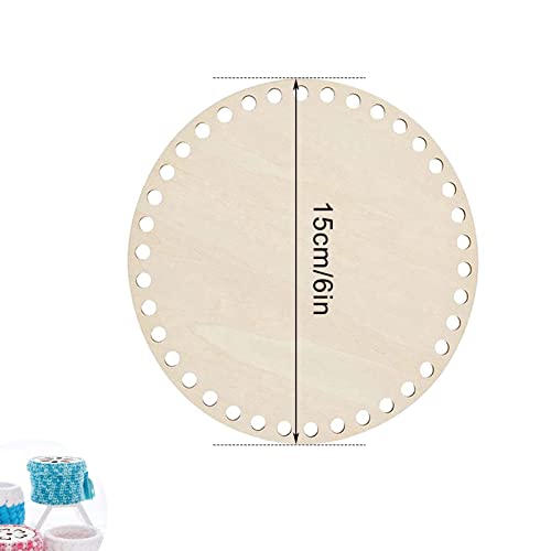 EAGLES 2Pcs Natural Wood Basket Bottom, Round Circle Blank Crochet Basket Wood Base Circle Wooden Bottom Bases for DIY Basket Weaving Crochet EAGLES