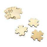 Honbay 100PCS Unfinished Wooden Blank Puzzle Pieces Mini Wood Jigsaw Puzzles for Crafts Arts and Card Making HONBAY