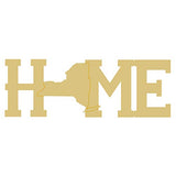 Home New York Cutout Unfinished Wood Everyday State Home Door Hanger MDF Shape Canvas Style 2 (6") Diverse Woodworking