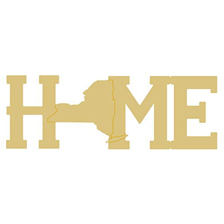 Home New York Cutout Unfinished Wood Everyday State Home Door Hanger MDF Shape Canvas Style 2 (6") Diverse Woodworking