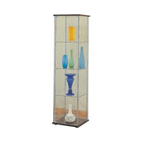 Coaster 4-Shelf Glass Curio Cabinet Cappuccino and Clear 950172 Coaster Home Furnishings