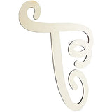 Wooden Monogram Alphabet Letters, Decorative Letter T (13 Inches) Bright Creations