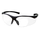 grinderPUNCH Full Lens Magnification Safety Glasses with Black Frame | Clear Lens | | Magnifying Reading Eyewear (+2.00 Diopter) grinderPUNCH