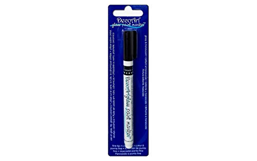 DecoArt DGPM14-K Glass Paint Marker, Black - WoodArtSupply