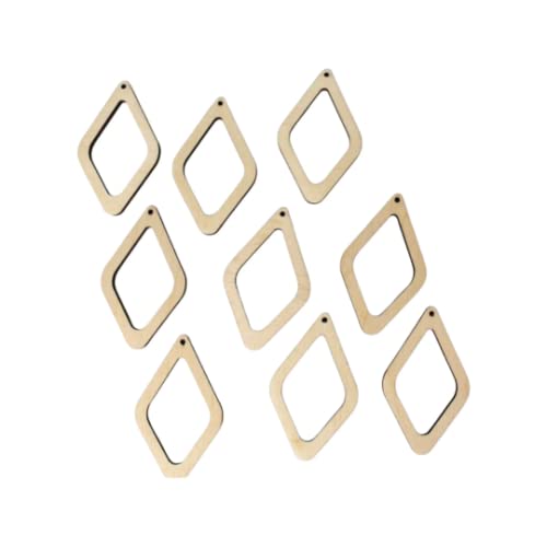 ALL SIZES BULK (12pc to 100pc) Unfinished Wood Wooden Hollow Diamond Frame Laser Cutout Dangle Earring Jewelry Blanks Charms Ornaments Shape Crafts Texan Wood Crafts