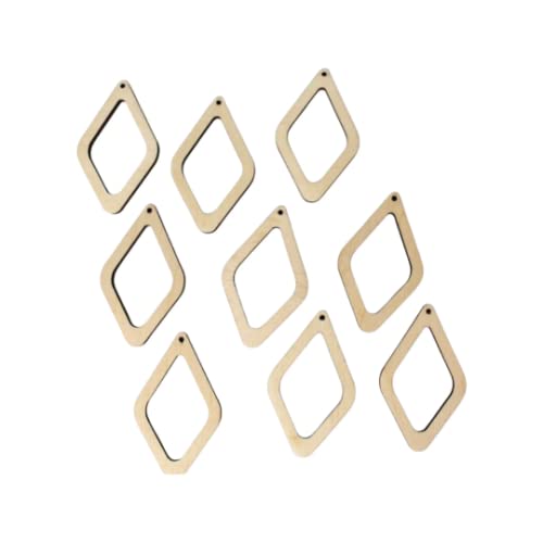 ALL SIZES BULK (12pc to 100pc) Unfinished Wood Wooden Hollow Diamond Frame Laser Cutout Dangle Earring Jewelry Blanks Charms Ornaments Shape Crafts - WoodArtSupply