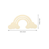 Unfinished Wooden Rainbow Cutouts: 20PCS Rainbow Wood DIY Craft Shapes Ornaments Blank Wood Slices Embellishments for Wedding Birthday Christmas EXCEART