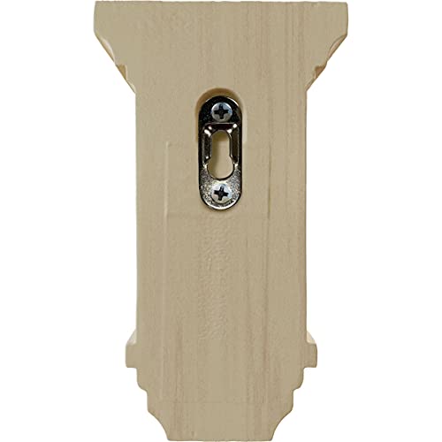 Ekena Millwork CORW03X03X06JERW Mini Jefferson Wood Corbels, 3 1/2"W x 3 3/4"D x 6"H, Rubberwood Ekena Millwork