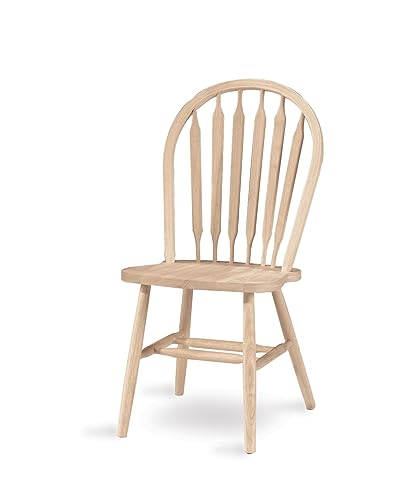 International Concepts 37-Inch Arrow Back Chair, Unfinished, Fabric IC International Concepts