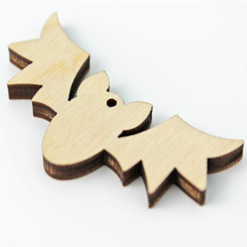 ALL SIZES BULK (12pc to 100pc) Unfinished Wood Wooden Laser Cutout Halloween Bats Dangle Earring Jewelry Blanks Shape Charms Crafts Made in Texas