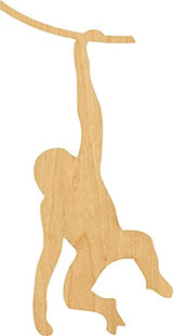 3 Pcs Monkey Supply 3" Wooden Shape Ornaments Unique Unpainted Smooth Surface Unfinished Laser Cutout Wood Sheets Boards for Crafts 1/8 Inch Thick WoodArtSupply