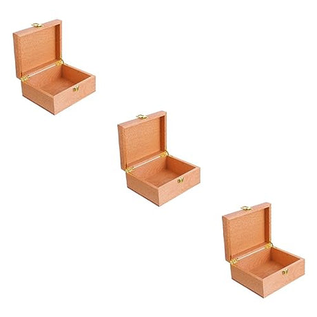 VOSAREA 3 pcs high-end storage wooden box unfinished wooden case wooden jewelry wood holder earring storage organizer jewelery organizer jewelry VOSAREA