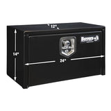 Buyers Products 1703350 Black Steel Underbody Truck Box With Lockable T-Handle Latch, 14 x 12 x 24 Inch, Made In The USA, Contractor Tool Box, Tool Buyers Products Company