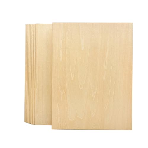 9 Pack 1/16 X 9 X 12 Inch Thin Basswood Plywood Sheets for Crafts Cregugua