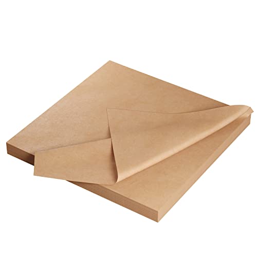 Kraft Paper Sheets - 15 x 15 in. - 240 Sheets of Brown Wrapping Paper – Heavy Duty Craft Paper for Shipping - Light Brown Construction Paper - 80 GSM Crown Display