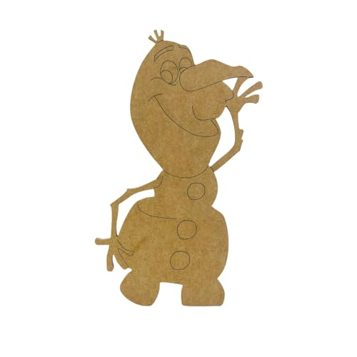 Magical Snowman, Christmas Shapes, Kid's Craft, Unfinished Wood Cutout, Paint by Line Build-A-Cross