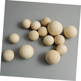 SEWACC 60PCS Wooden Beads Small Wooden Balls Wooden Balls for Crafts paintable Wooden no Hole Wood Beads Round Wood Balls Unfinished Wood Beads gnome SEWACC