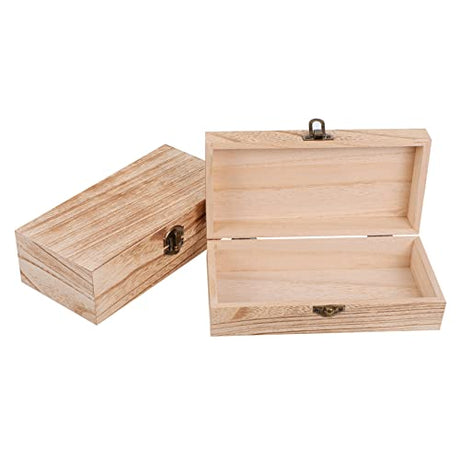 MAGICLULU 1 Set 2pcs Solid Wood Storage Box Memory Boxes for Keepsakes Large Makeup Organizer Jewelry Organizer Antique Decor Jewelry Case Retro MAGICLULU