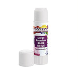Colorations® Large Premium White Washable Glue Sticks in a Tray, Set of 12, 0.88 oz each, Glues Dries Clear & is Acid Free, Non Toxic & Washable Colorations