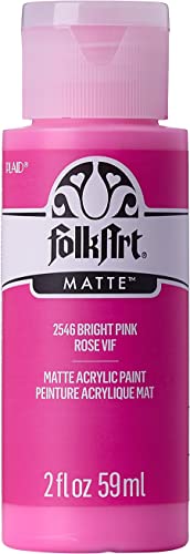 FolkArt Acrylic Paint in Assorted Colors (2 oz), 2546, Bright Pink FolkArt