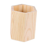 KALLORY 2 Pcs Wood Pencil Stand Silverware Holder Wood Boxes for Crafts Wood Pencil Rack Unfinished Pencil Holder to Paint Wood Pencil Cup Makeup KALLORY