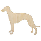 Whippet Dog Solid Unfinished Wood Shape Piece Cutout for DIY Craft Projects - 1/8 Inch Thick - 4.70 Inch Size Sniggle Sloth