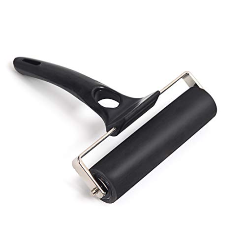 Falling in Art Rubber Roller Brayer for Crafting - Ink Roller Tool for Printmaking, Glue, Block, Wallpaper, Vinyl, Stamping, 4 5/7 Inches Falling in Art