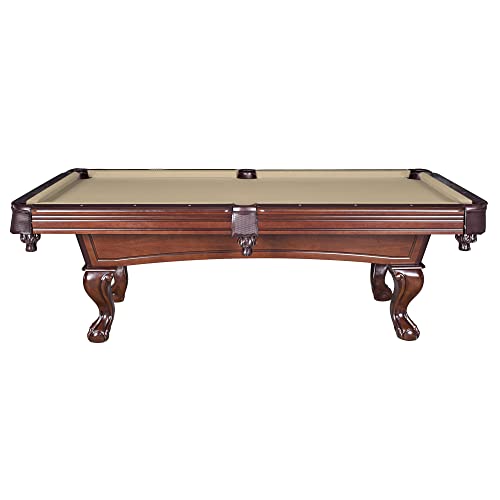 Augusta 8-ft Pool Table - Walnut Finish with Camel Felt - WoodArtSupply