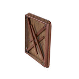 STAKMORE Straight Edge 32" Square Folding Card Table, Cherry Finish MECO