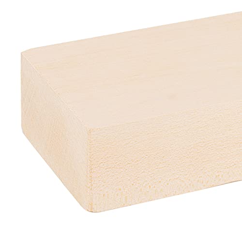 SOUJAP 2 Pack 10 x 3.5 x 1.7 Inch Basswood Carving Blocks, Unfinished Wood Blocks, Soft Solid Wood Whittling Blocks for Carving, Crafts SOUJAP