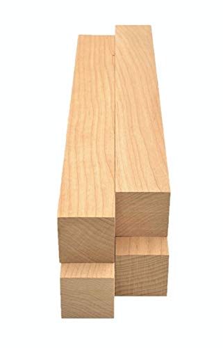 Maple Lumber Square Turning Blanks (4pc) (1.5" x 1.5" x 18") - WoodArtSupply