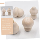 FUNOMOCYA 40pcs Wooden Fruit Ornaments Natural Unfinished Mushrooms DIY Unpainted Mushroom for Crafts Kids Unfinished Mushroom Kids Paint Mushroom FUNOMOCYA