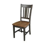 International Concepts San Remo Splatback Dining Chair, Height, Hickory/Washed Coal IC International Concepts