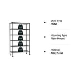 HCY Garage Shelving, 82x48x18 Metal Shelves 6 Tier Wire Shelving Unit Adjustable Heavy Duty Sturdy Steel Shelving with Casters for Pantry Garage HCY