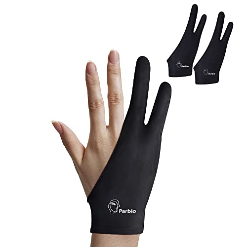 Parblo PR-01 Two-Finger Artist Glove for Graphics Drawing Tablet,Digital  Drawing Glove for Right Hand and Left Hand,One Size
