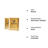 Wooden Picture Frames 8.5x11 - Set of 2-100% Eco Unfinished Wood - Thick Borders - Natural Wood Color for Wall mounting and Tabletop Display WOOD SIDE ORBIS