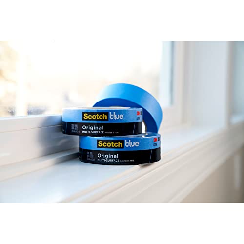 Scotch Painter's Tape Original Multi-Surface Painter's Tape, 2.83 Inches x 60 Yards, 1 Roll, Blue, Paint Tape Protects Surfaces and Removes Easily, - WoodArtSupply