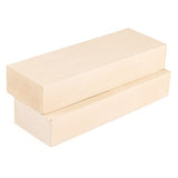 SOUJAP 2 Pack 10 x 3.5 x 1.7 Inch Basswood Carving Blocks, Unfinished Wood Blocks, Soft Solid Wood Whittling Blocks for Carving, Crafts SOUJAP