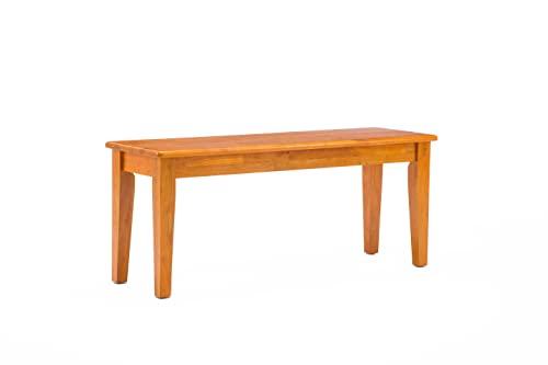 Boraam Shaker Bench, Oak 15 x 44 x 18 Boraam