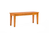 Boraam Shaker Bench, Oak 15 x 44 x 18 Boraam