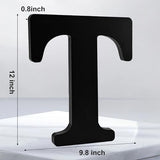 AOCEAN 12 inch Black Wood Letters Unfinished Wood Letters for Halloween Decorative Standing Letters Slices Sign Board Decoration for Craft Home Party AOCEAN