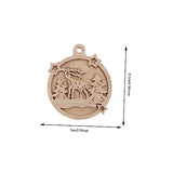 ABOOFAN 50 Pcs Double Decorative Wood Chips Unfinished Wood Christmas Cutouts Unfinished Wood Christmas Ornaments Unfinished Painting Wood Crafts 7c ABOOFAN